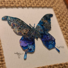Load image into Gallery viewer, 'Indigo Gentian Butterfly' Sourdough Rum Coddiwomple 4"x4"