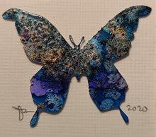 Load image into Gallery viewer, 'Indigo Gentian Butterfly' Sourdough Rum Coddiwomple 4"x4"
