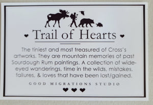 'AzureTrail' Trail of Hearts 4"x4"